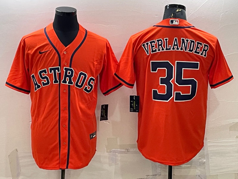 Men's Houston Astros Justin Verlander #35 Orange Jersey